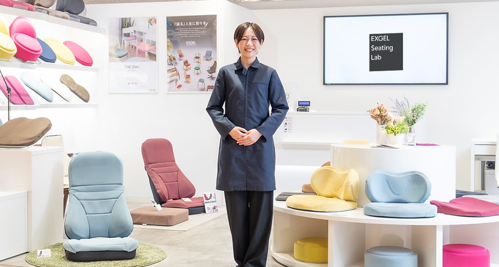 お近くの「ラボ」でEXGELを身近に体験いただけます。ぜひ、触って、知って、実感できる「エクスジェル シーティングラボ」へ！